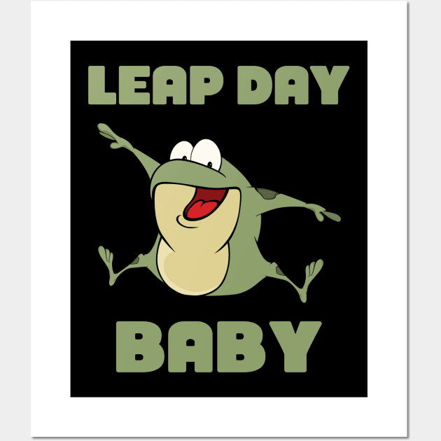 Leap Year Baby - February 29th Birthday - Leaping Frog Wall Art by mstory